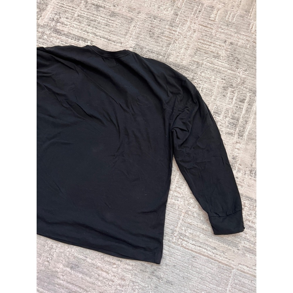 Victoria's Secret Signature Rhinestone Logo Black Long Sleeve Top - Picture 12 of 13